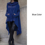 Celino Women's Blue Long Sleeve O Neck Full Collar Sweater - Image 5