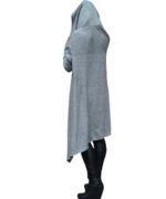Celino Women's Gray Long Sleeve O Neck Collar Hoodie  Sweater - Image 2