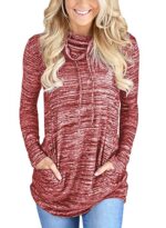 Women's Fashion Long Sleeve Round Collar Hoodie T-Shirt Tops Sweater