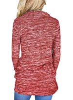 Women's Fashion Long Sleeve Round Collar Hoodie T-Shirt Tops Sweater - Image 2