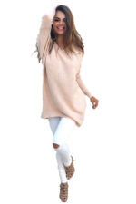 Celino Women's Peach Sexy Long Sleeve V Neck Autumn Knitted Tops Sweater - Image 5