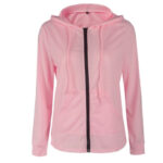 Celino Women's Pink Long Sleeve Hoodies Zipper Sweat-Shirt Sweater - Celino Corp.