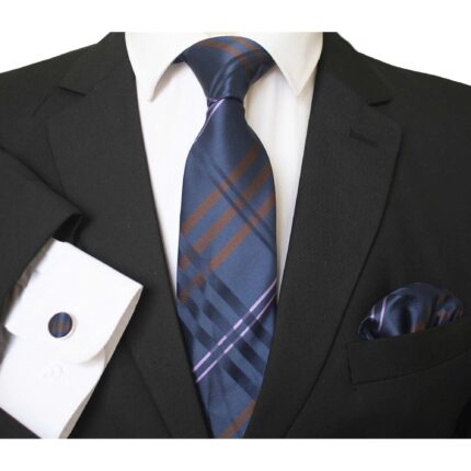 Celino Turkish Silk Necktie Set with Cufflinks & Handkerchief Pocket Square - Celino Corp.