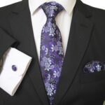 Celino Multi Color Floral Silk Necktie with Cufflinks & Pocket Square for Men