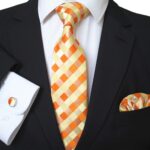 Celino Multi Color Silk Necktie with Cufflinks & Pocket Square for Men