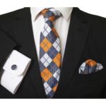 Textured Multi Color Designer Silk Floral Necktie with Matching Cufflinks & Pocket Square Set for Men - Celino Corp.
