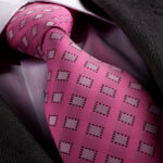 Designer Silk Floral Necktie with Matching Cufflinks & Pocket Square Set for Men