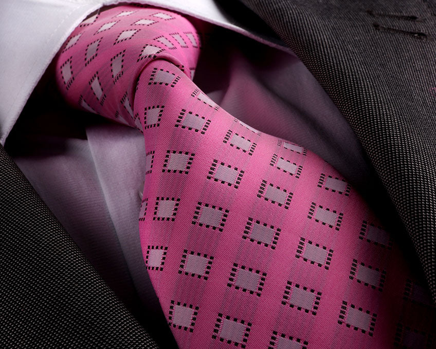 CET053 Designer Silk Floral Necktie with Matching Cufflinks & Pocket Square Set for Men - Image 1