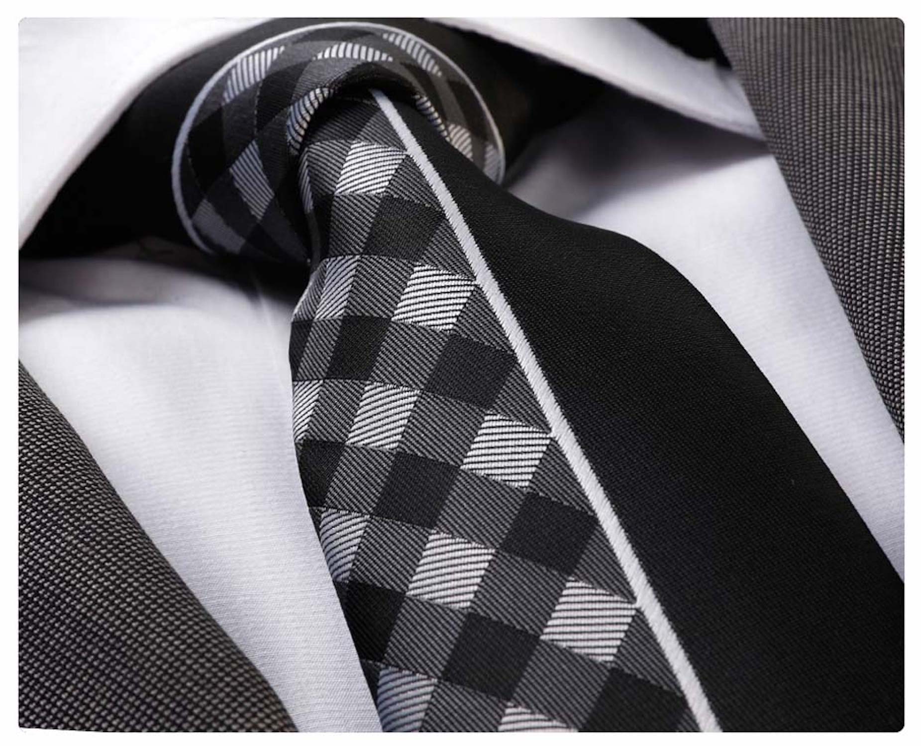 CET074 Designer Silk Floral Necktie with Matching Cufflinks & Pocket Square Set for Men - Image 1