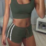Women's Green Sports Suit Summer Fitness Wear Tracksuit - Celino Corp.