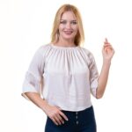 White Long Sleeve Off the Shoulder Blouse for Women - Going Out Tops for Ladies - Celino Corp.