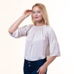 White Long Sleeve Off the Shoulder Blouse for Women - Going Out Tops for Ladies - Celino Corp.