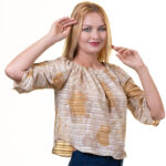 Celino European Made Casual Tops 3/4 Sleeve Off Shoulder Blouse for Women