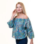 Celino European Made Casual Tops 3/4 Sleeve Off Shoulder Blouse for Women - Image 2