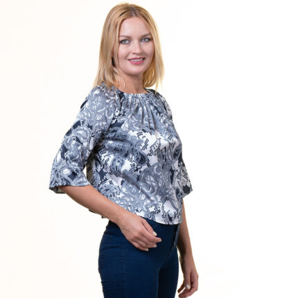 Celino European Made Casual Tops 3/4 Sleeve Off Shoulder Blouse for Women