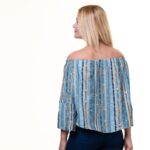 Multicolor Long Sleeve Off the Shoulder Blouse for Women - Going Out Lining Style Tops for Ladies - Celino Corp.