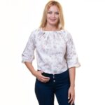 Light Grey Pink Long Sleeve Off the Shoulder Blouse for Women - Going Out Tops for Ladies - Celino Corp.
