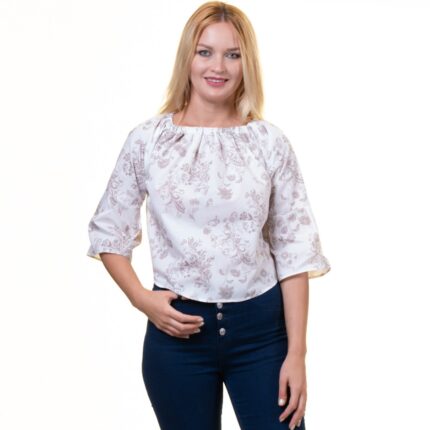 Light Grey Pink Long Sleeve Off the Shoulder Blouse for Women - Going Out Tops for Ladies - Celino Corp.