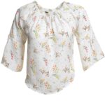 White Long Sleeve Off the Shoulder Blouse for Women - Going Out Floral Tops for Ladies - Celino Corp.