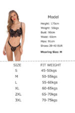Deep Purple Strappy Womens Transparent Lace Bra and Panty Sets - 2 Piece Matching Lingerie Set for - Image 2