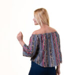 Celino European Made Printed Tops Long Sleeve Off Shoulder Blouse for Women - Celino Corp.