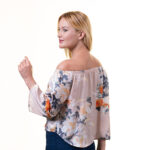 Celino European Made Floral Off Shoulder Blouse Shirt Tops for Women - Image 2