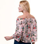 Celino European Made Floral Off Shoulder Blouse Shirt Tops for Women - Image 3
