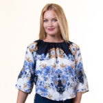 Celino European Made Floral Off Shoulder Blouse Shirt Tops for Women - Image 3