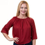 Celino European Made Casual Tops 3/4 Sleeve Off Shoulder Blouse for Women - Image 3