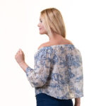 Celino European Made Floral Off Shoulder Blouse Shirt Tops for Women[
