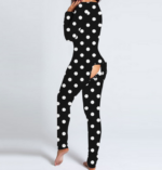 One-Piece Black white polka dot Sleepwear - Celino Corp.