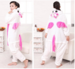 Rose red pink yellow blue-Unicorn Cartoon Pajamas - Image 3